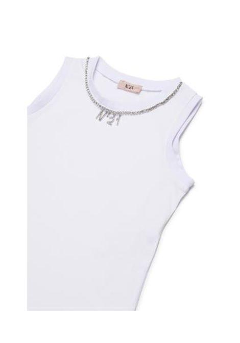 Canotta con logo strass N°21 KIDS | N210A5 N04790N100